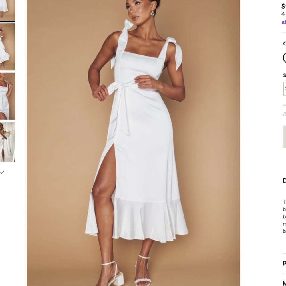 Show Me Your Mumu Garden Midi Dress White